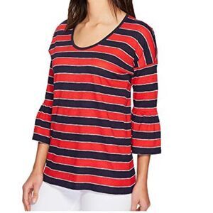 MICHAEL Michael Kors Rugby Stripe Scoop Neck Top